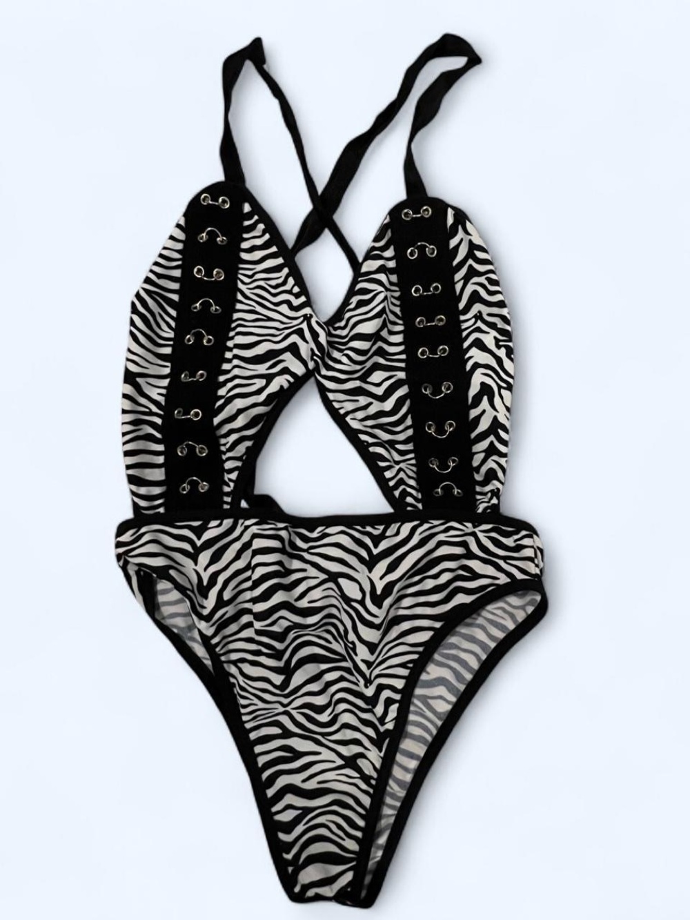 Zebra Bodysuit - Black & White